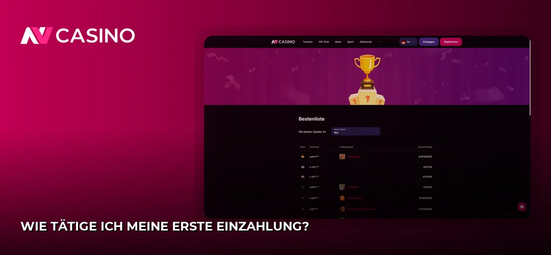 Wie tätige ich meine erste Einzahlung?