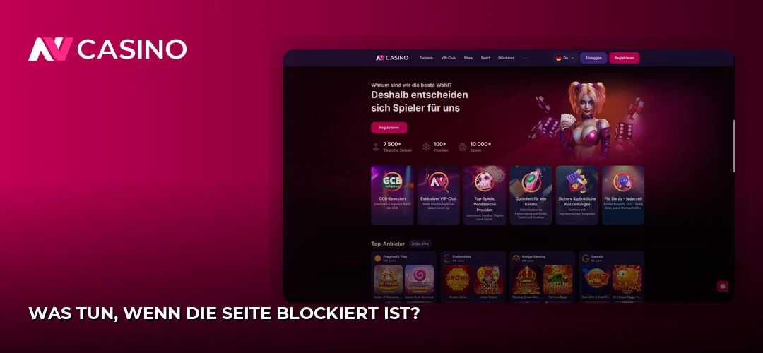 Was tun, wenn die Seite blockiert ist?