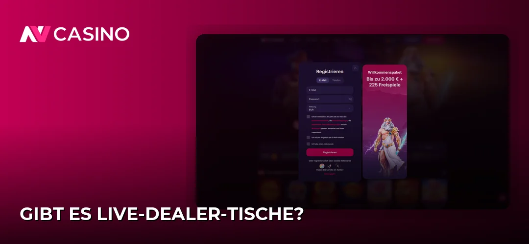 Gibt es Live-Dealer-Tische?