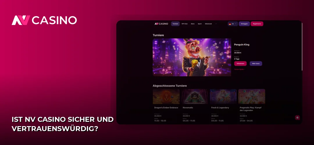 Ist NV Casino sicher und vertrauenswürdig?
